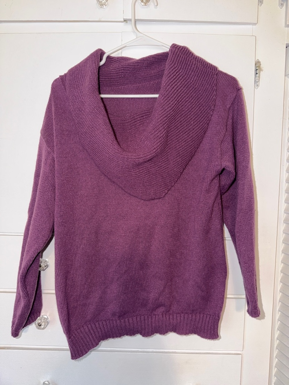 Source Unknown Purple Cowl Neck Sweater